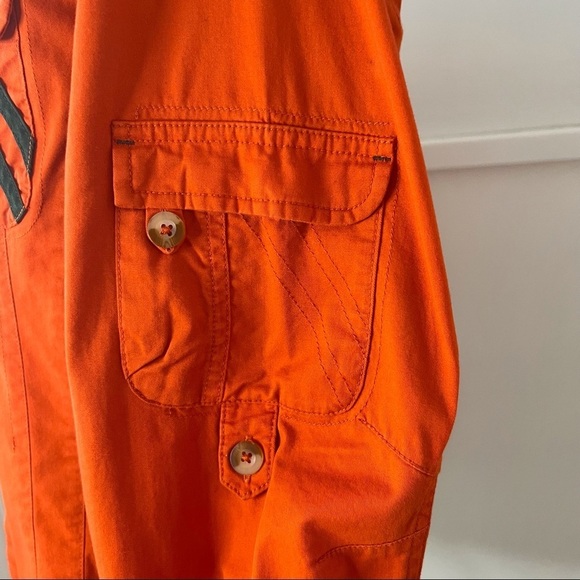 Spyder Burnt Orange Button Down Utility Shacket 100% Cotton - Picture 4 of 16